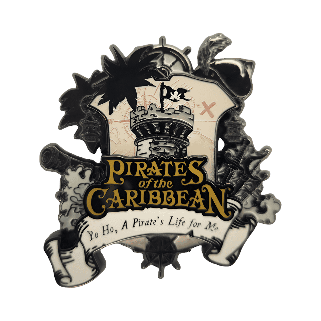 Pirates of the Caribbean Crest - Yo Ho, A Pirate's Life for Me Disney pin