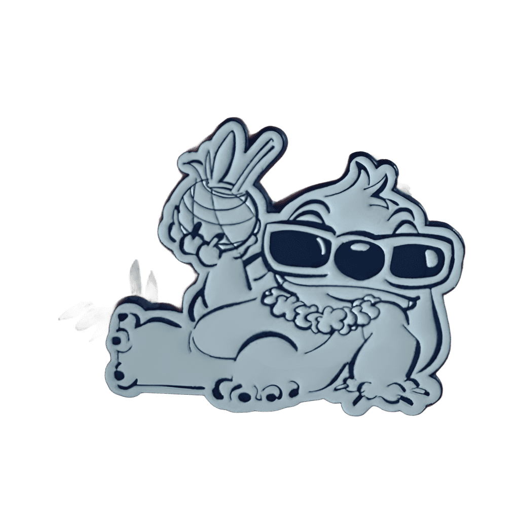Stitch with Pineapple Drink Outline Disney pin