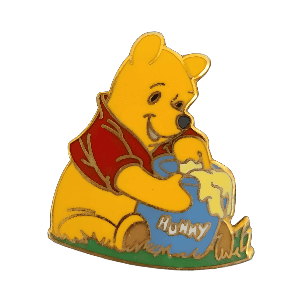Pooh sitting with honey (hunny) pot Disney pin