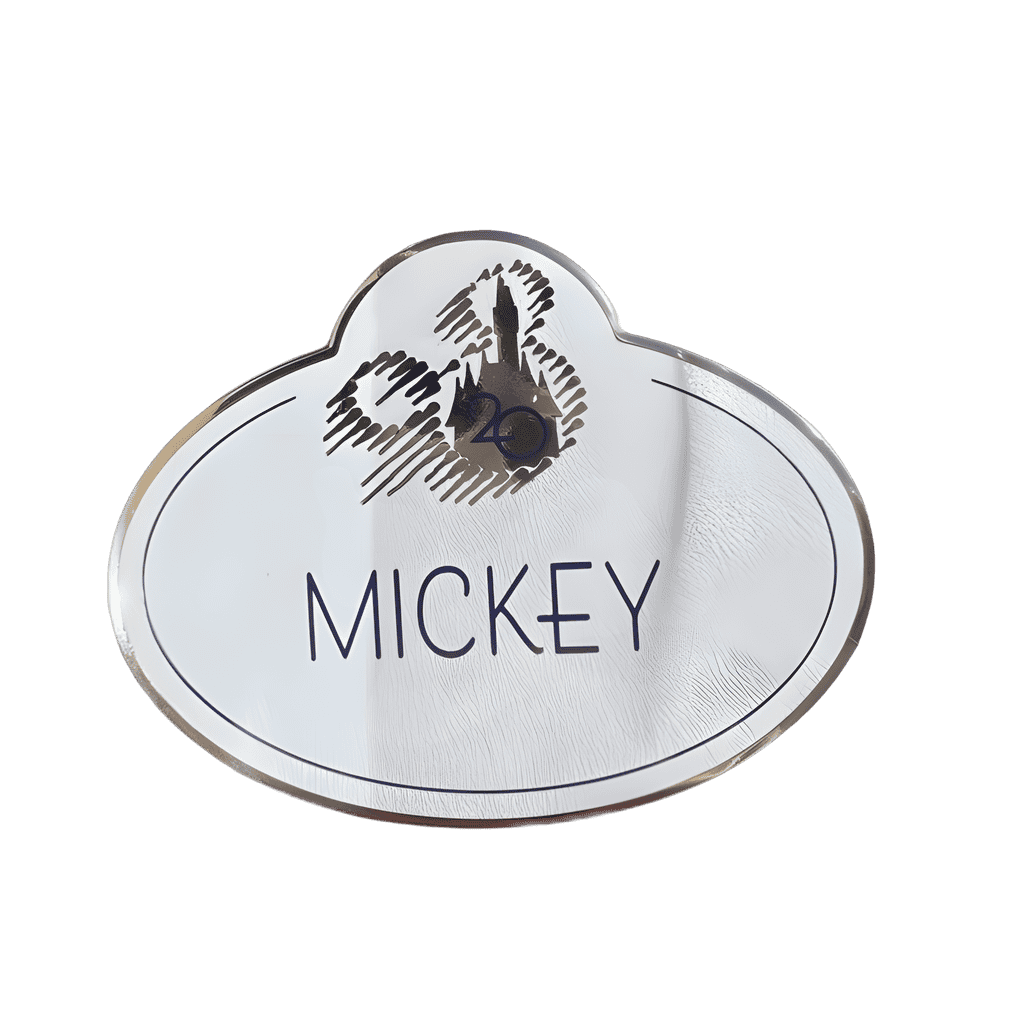 20th Anniversary - Mickey Nametag Disney pin