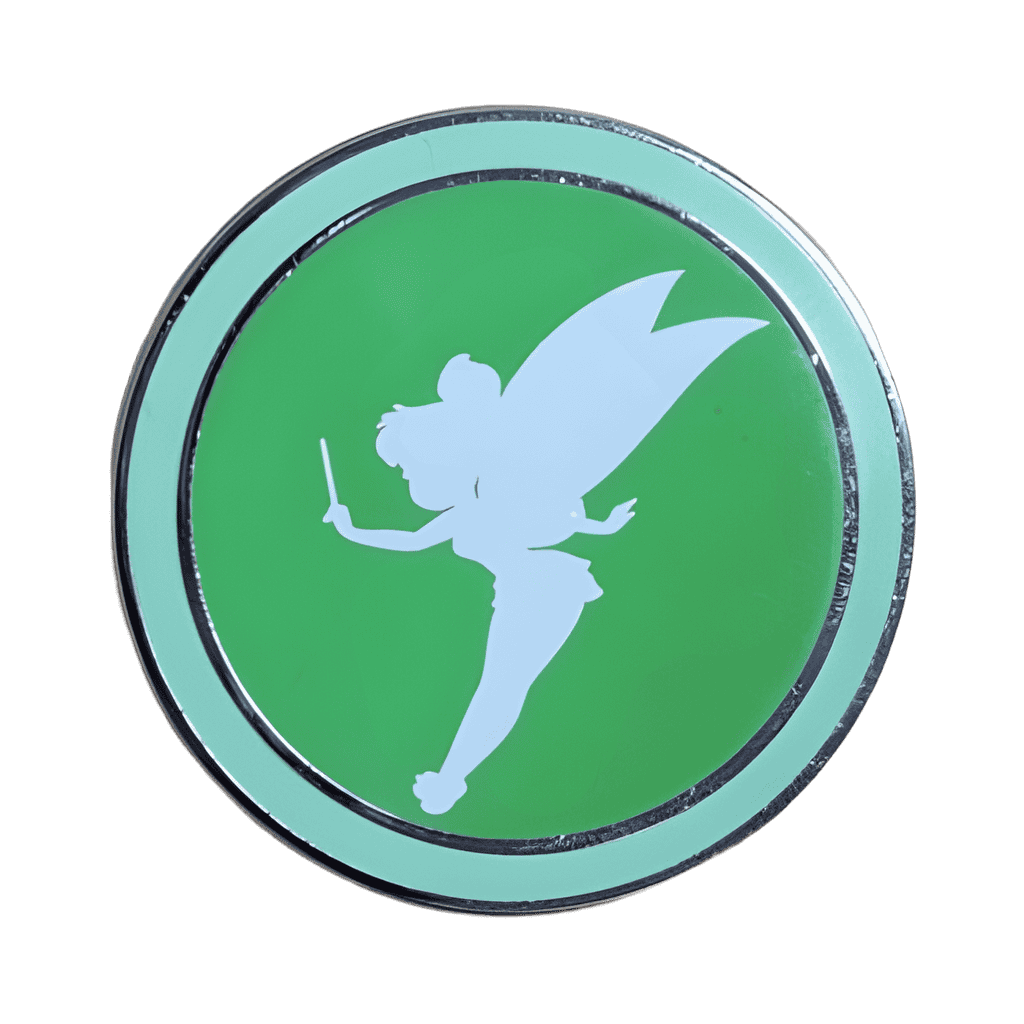 Tinker Bell Green Circle Silhouette Disney pin