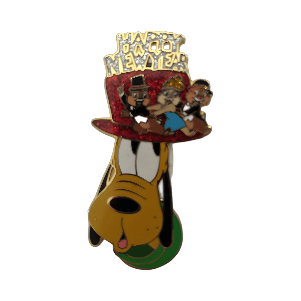 Happy New Year - Chip, Dale, Clarice, and Pluto Disney pin