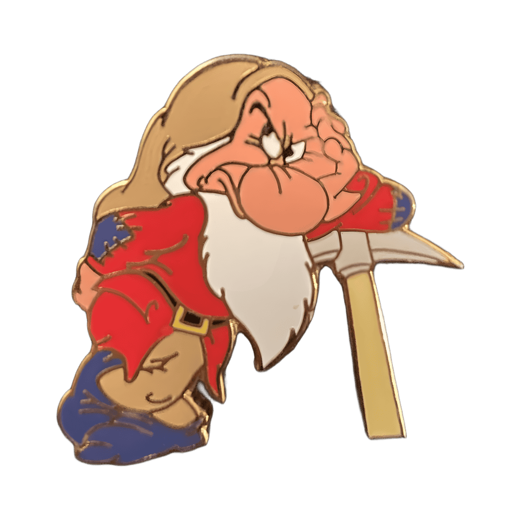 Grumpy Leaning on a Pick Axe Disney pin