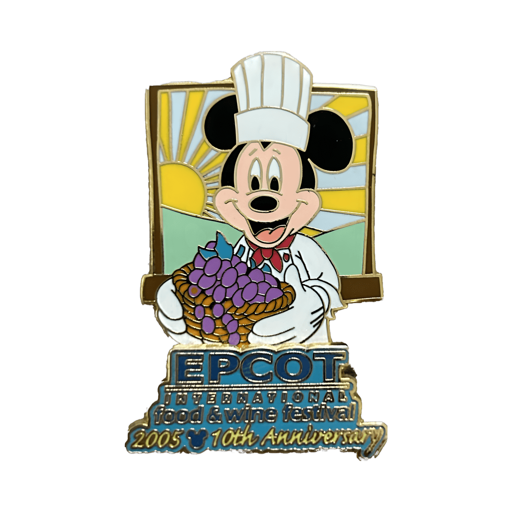 10th anniversary - Chef Mickey holding a basket of grapes Disney pin