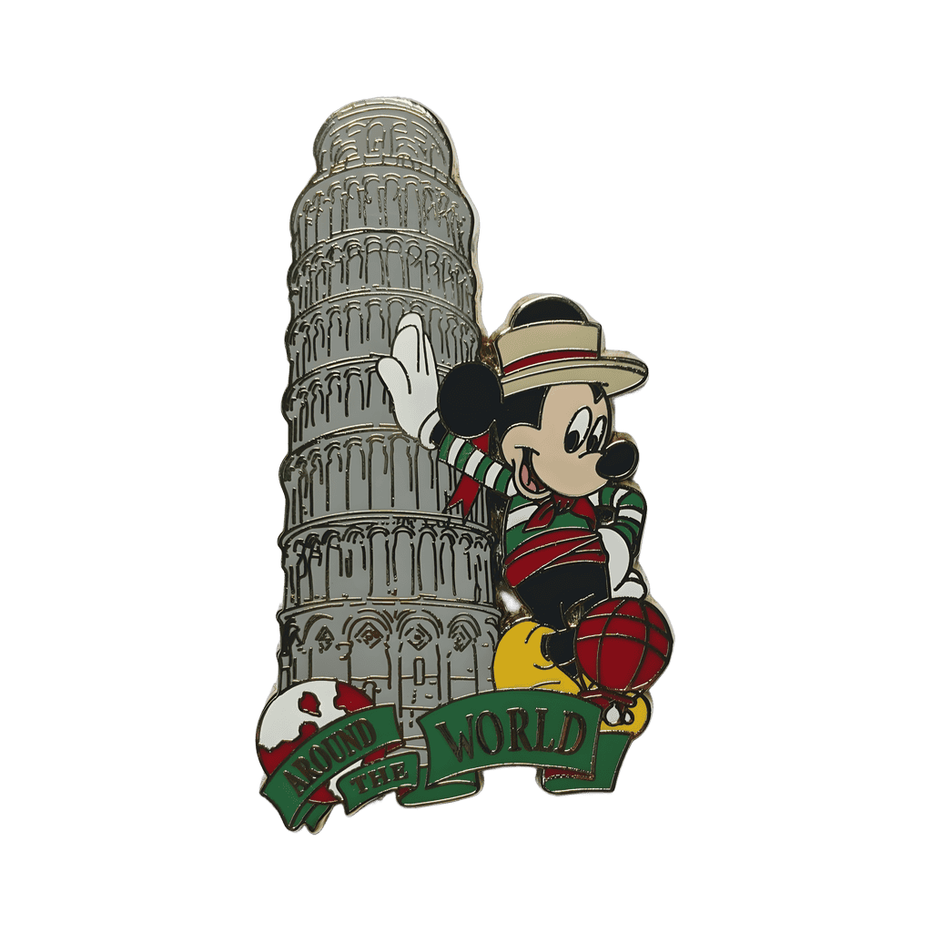 Mickey Mouse in Italy with Leaning Tower of Pisa Disney pin