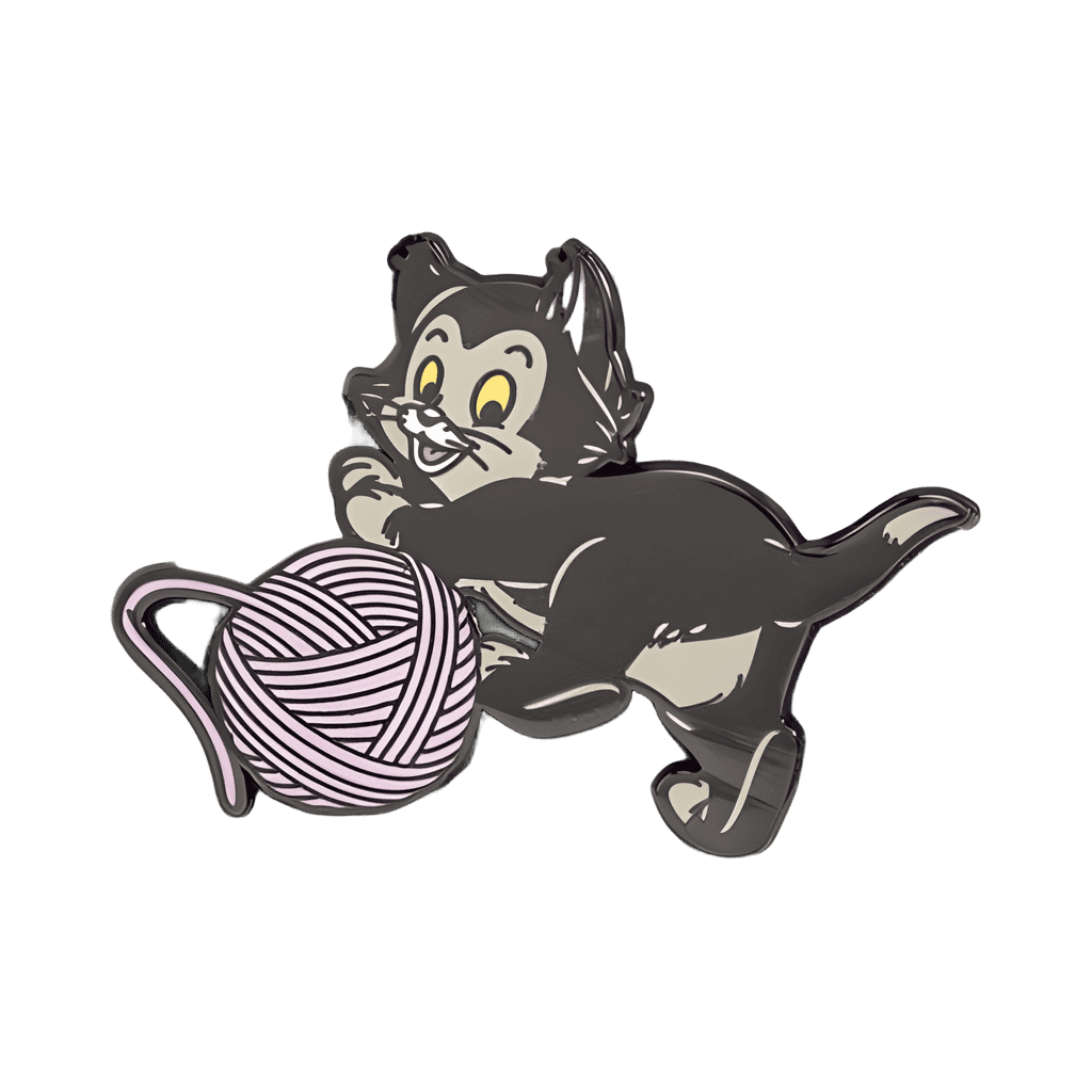 Figaro playing with yarn Disney pin