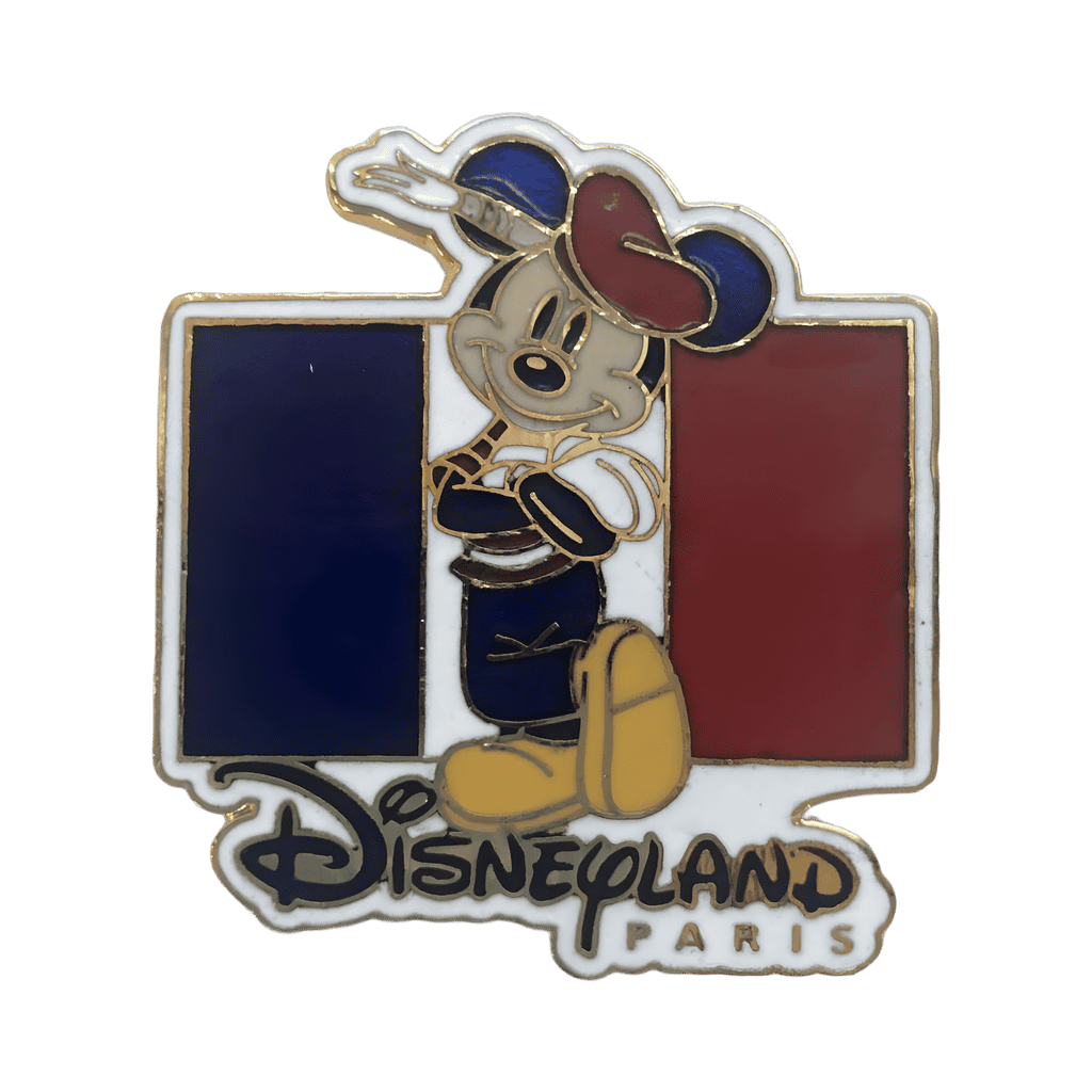 French Mickey Mouse and France Flag Disney pin