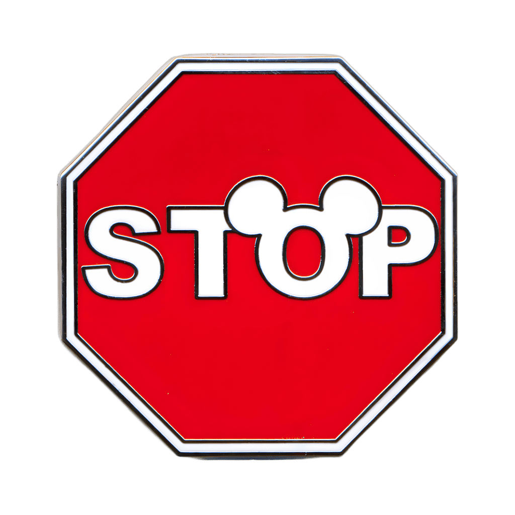 Stop Sign - Mickey Disney pin