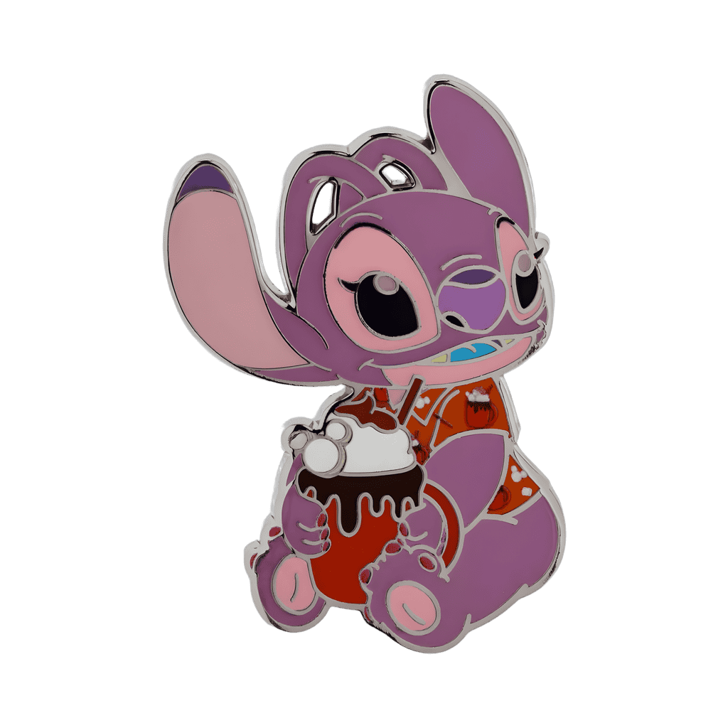 Stitch And Angel With Hot Chocolate Set - December - Angel With Hot Chocolate Disney pin