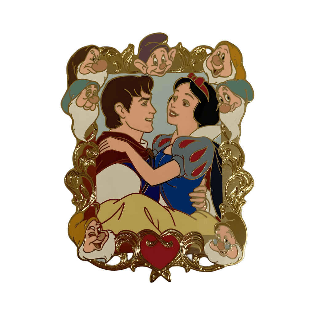 Snow White with Prince Florian Dwarfs Frame Disney pin