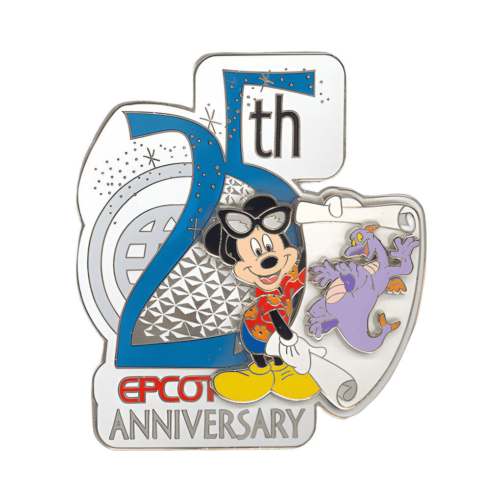 Disney Cast Member Exclusive Epcot 25th Anniversary Figment & Mickey Disney pin
