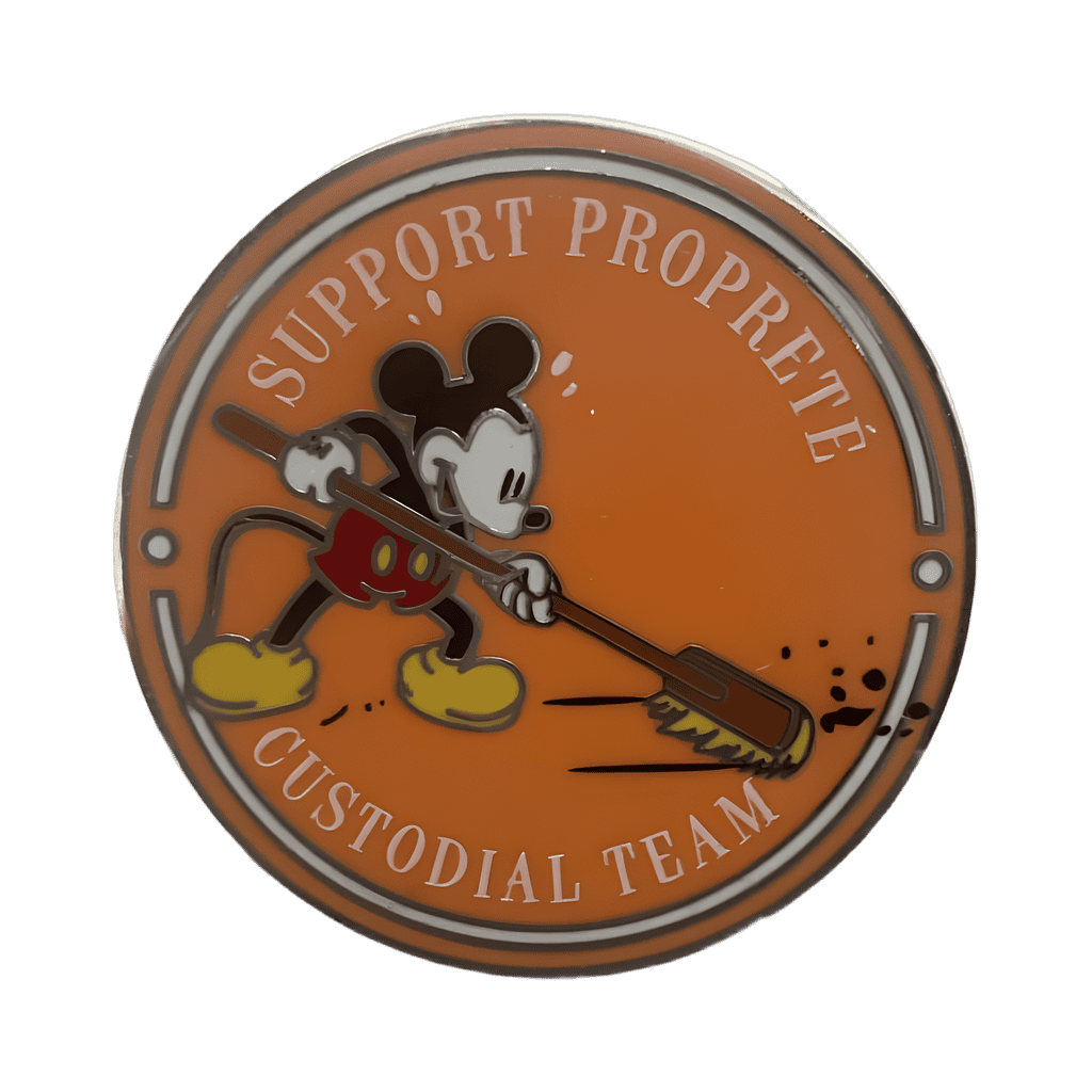 Custodial Team - Support Propreté - Orange Disney pin