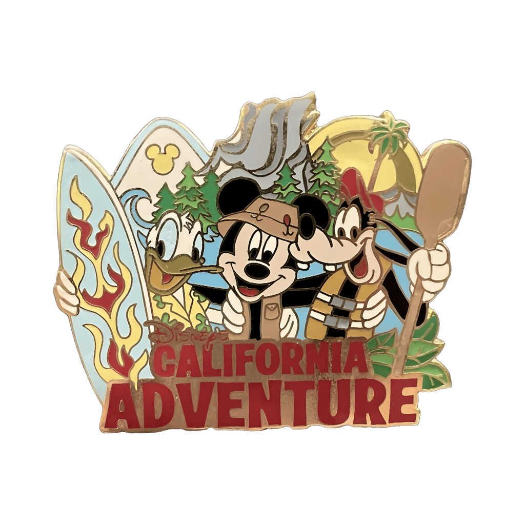 Mickey, Donald, and Goofy with Attractions Disney pin