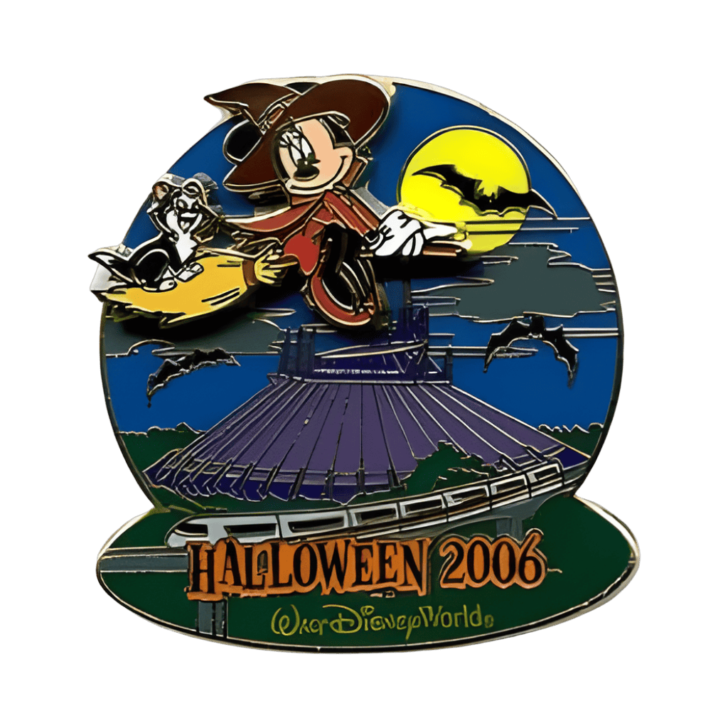 Minnie Mouse and Figaro Over Space Mountain Disney pin