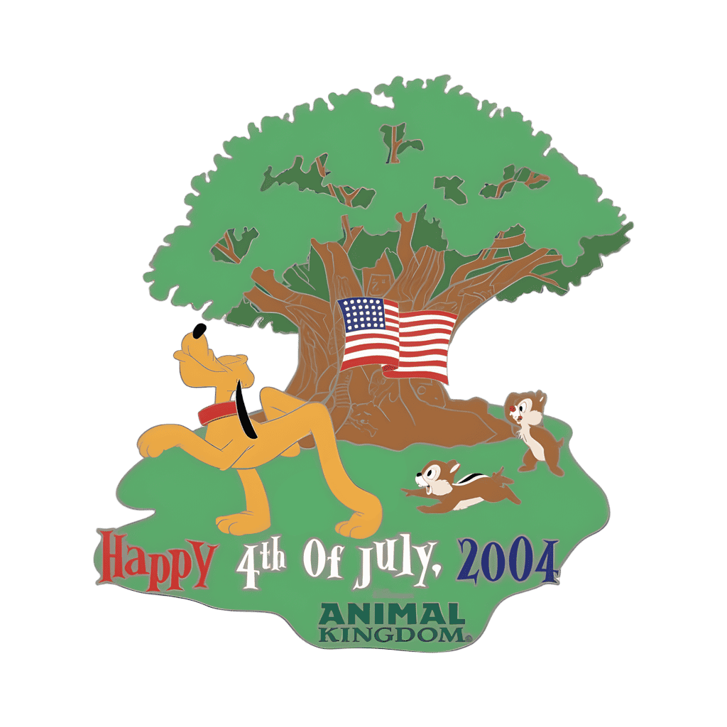 Happy 4th of July, 2004 — Pluto, Chip, and Dale at Animal Kingdom Disney pin