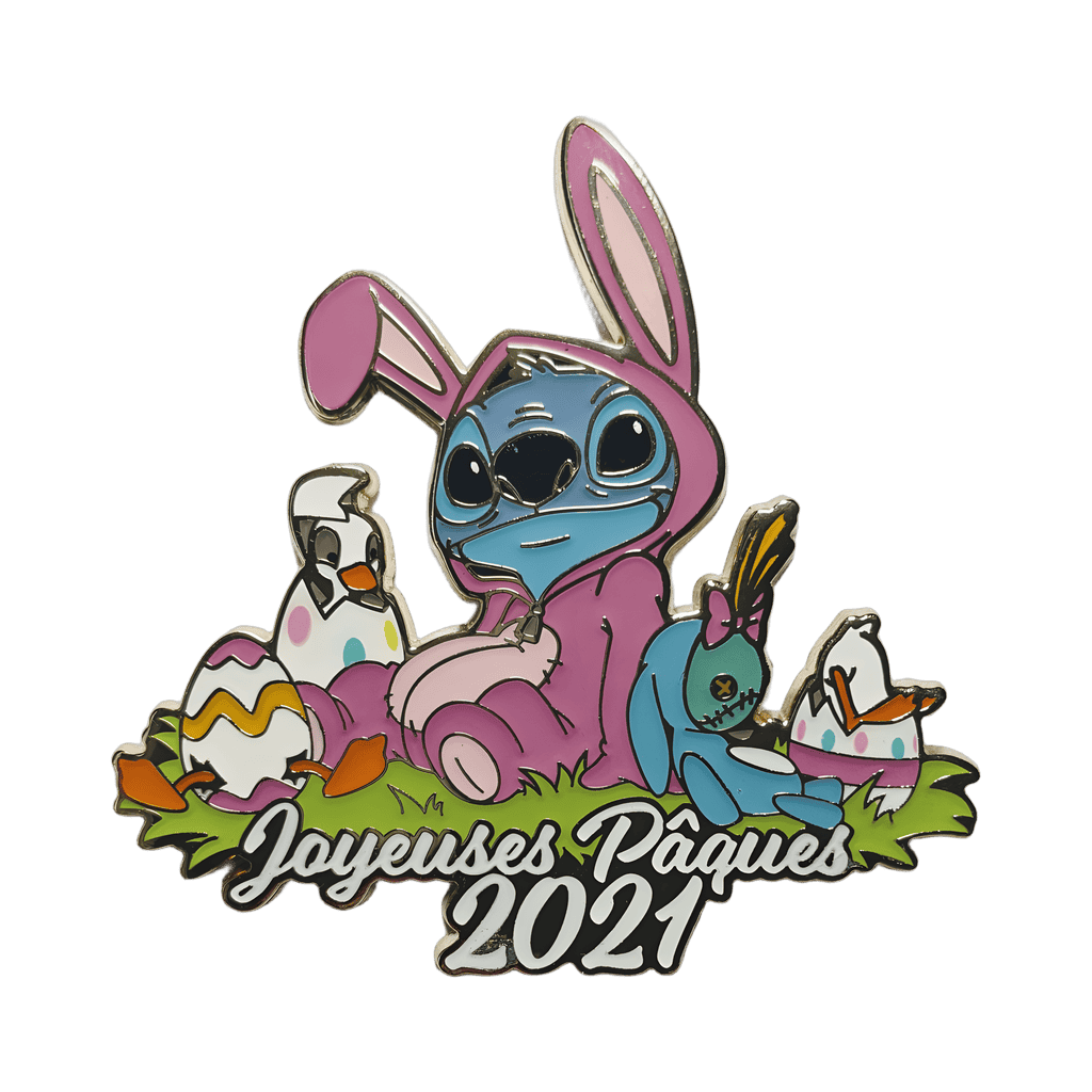 Joyeuses Paques - Stitch and Scrump as Bunnies Disney pin