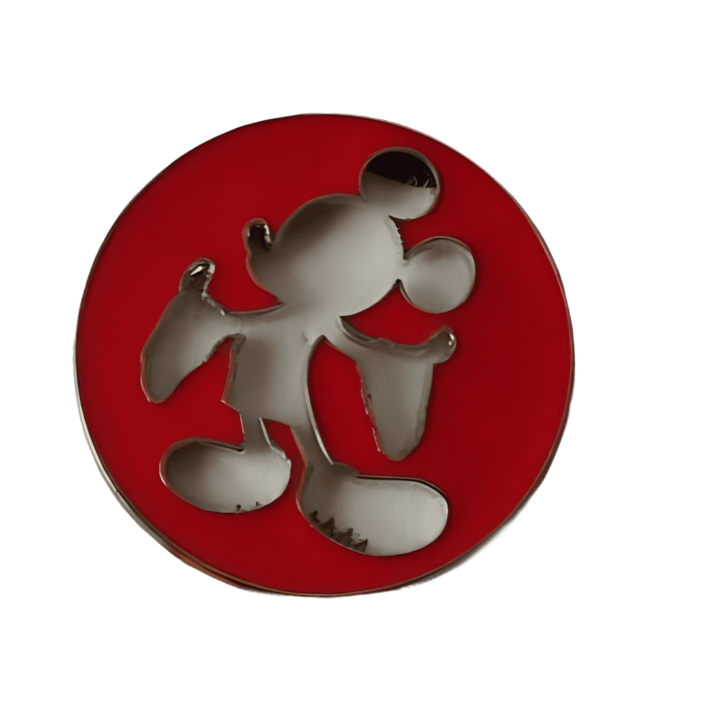 Mickey Silhouette Cut-out red Disney pin