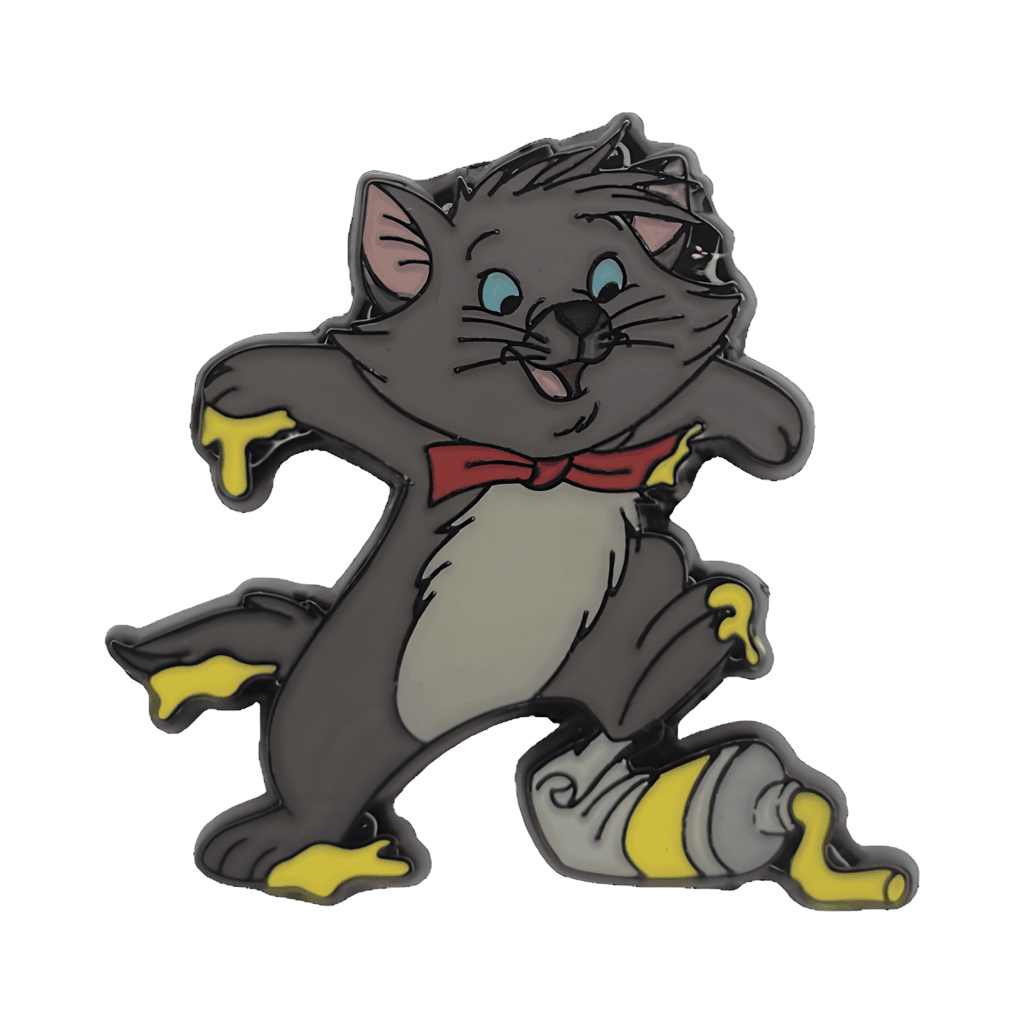 Berlioz with yellow paint tube Disney pin
