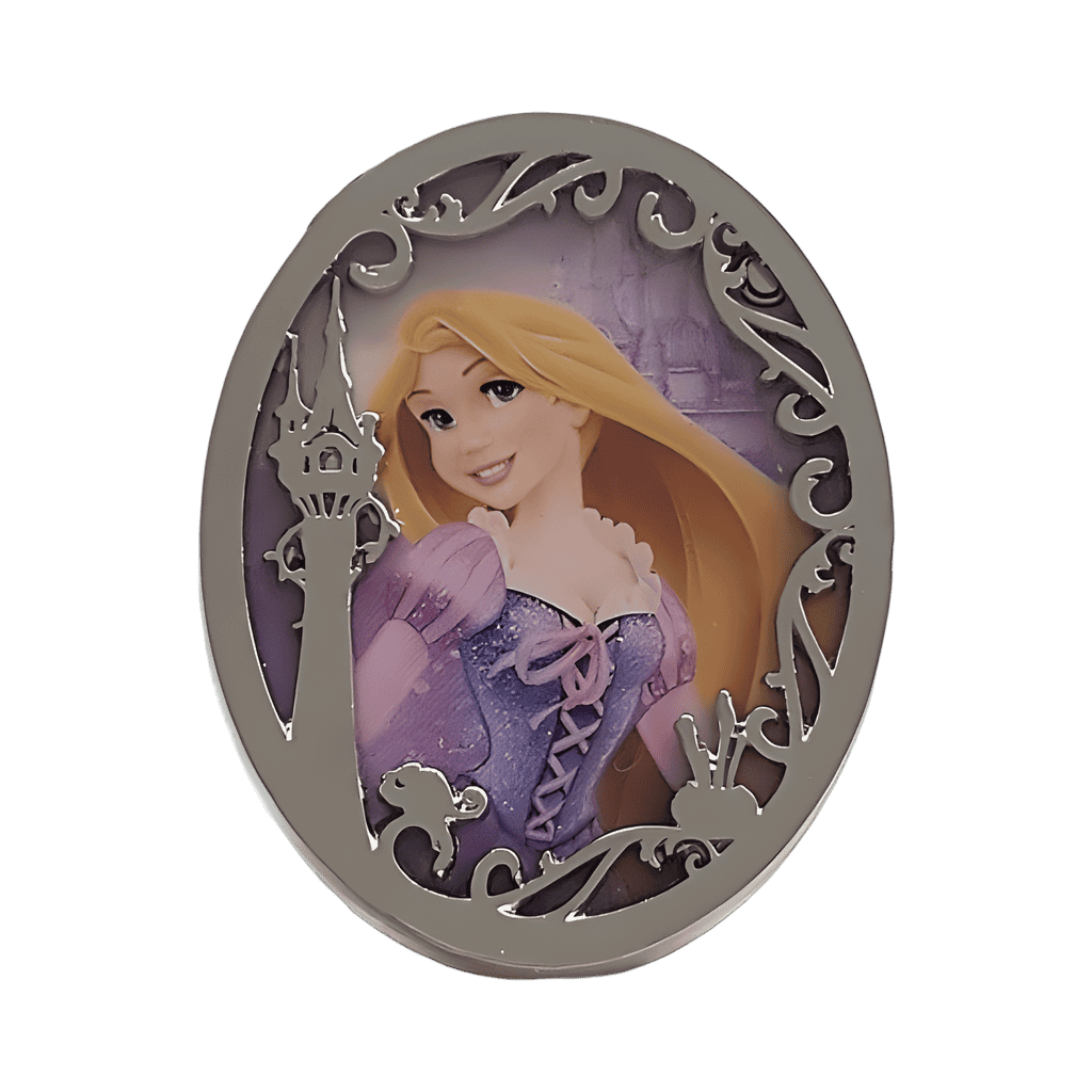 Raiponce with silver border Disney pin