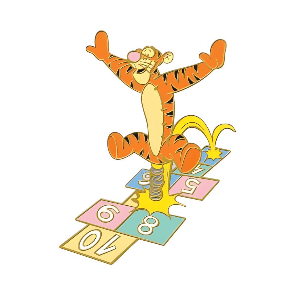 Tigger playing hopscotch Disney pin