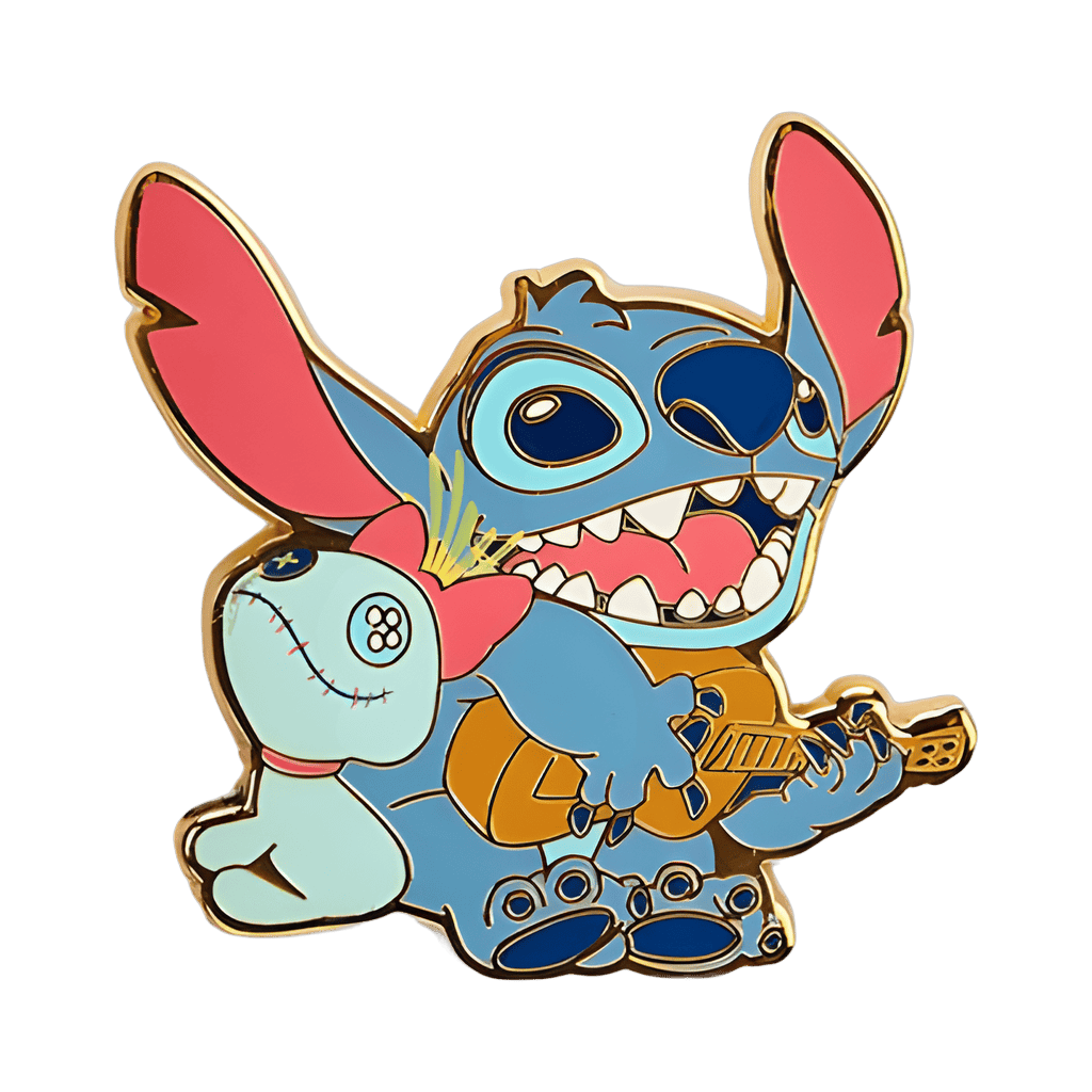 Stitch Playing the Ukulele with Scrump Disney pin