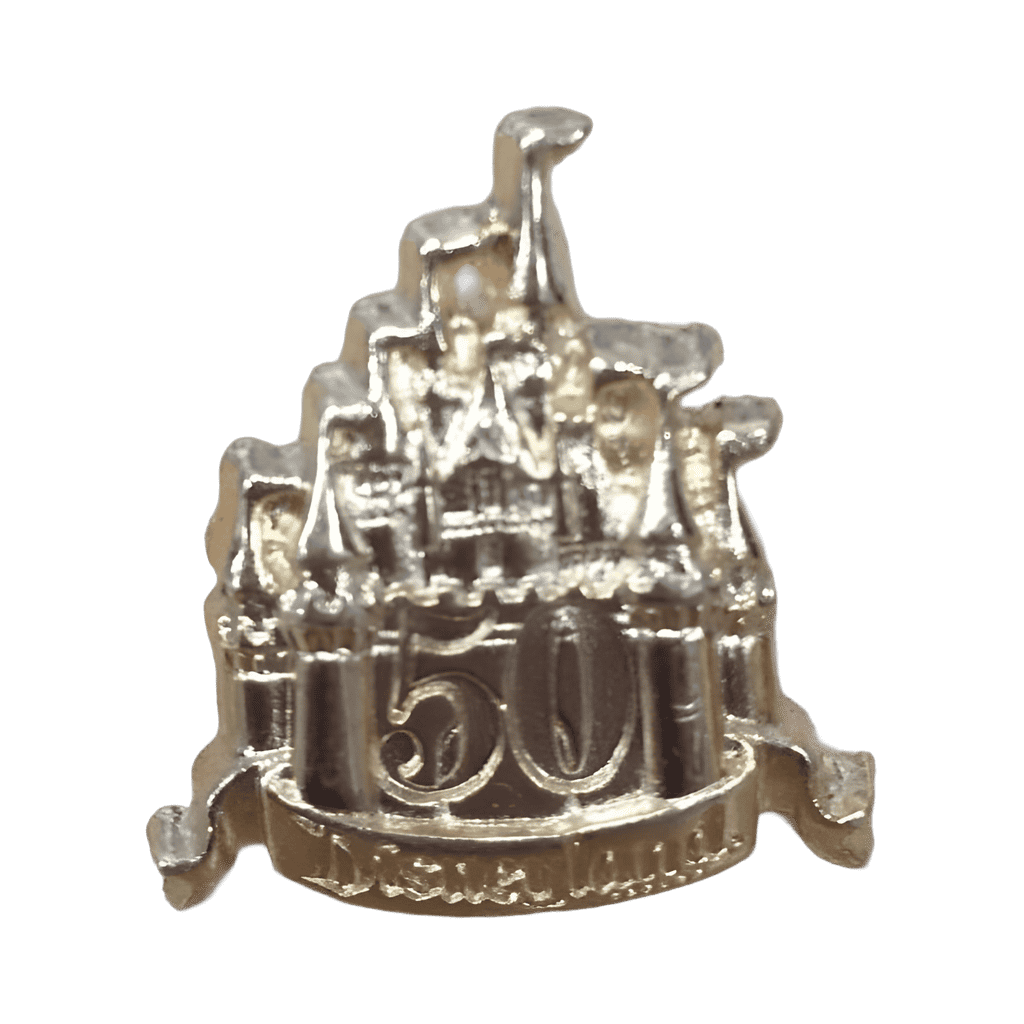 Disneyland 50th Anniversary Mini Gold Castle Pin Disney pin