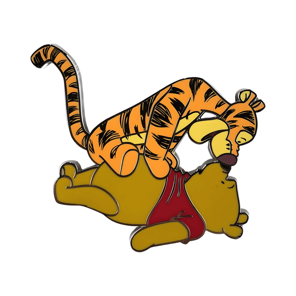 Tigger Tackling Pooh Disney pin