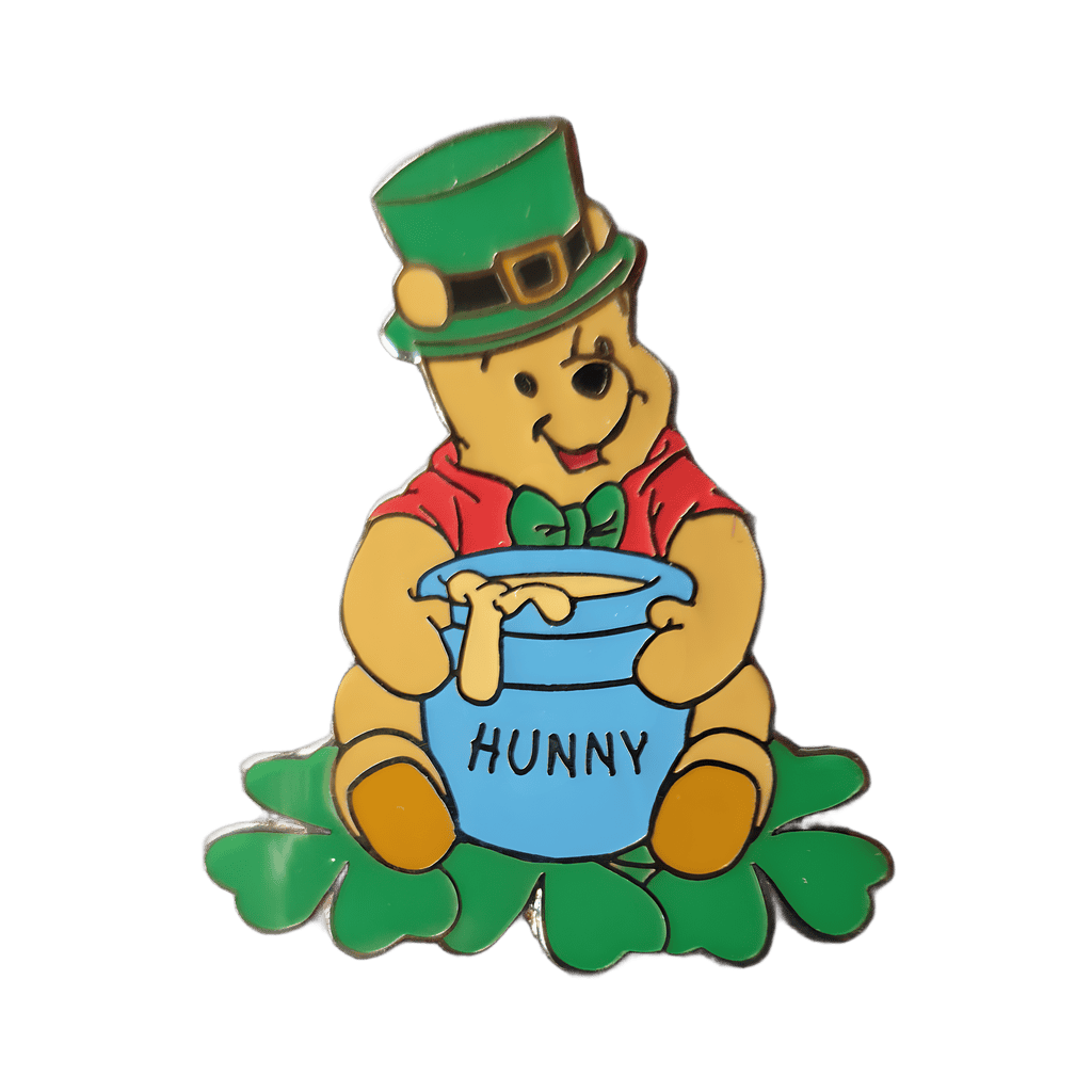 Winnie the Pooh with green hat and bow tie Disney pin