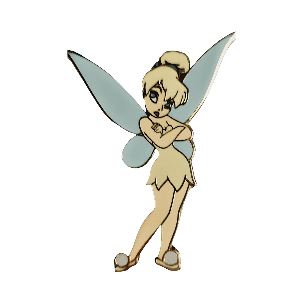 Tinker Bell with Arms Crossed on Celestial/Starry Background, Rectangular Disney pin