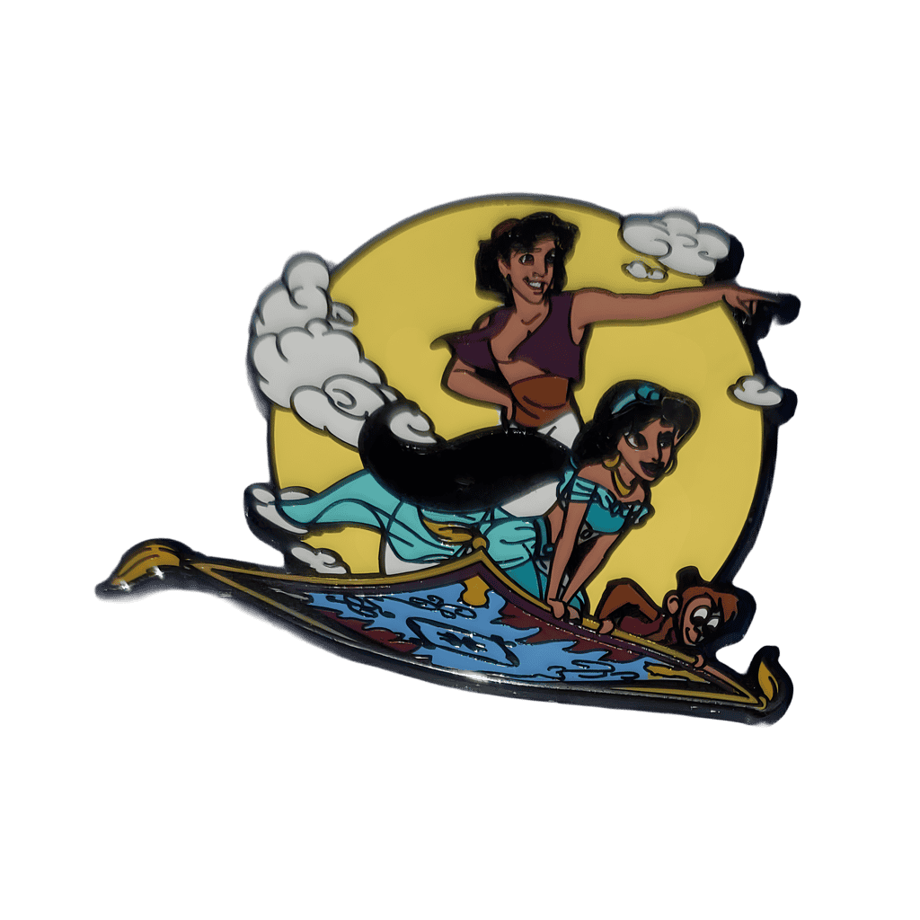 Jasmine, Aladdin, Abu on Magic Carpet Disney pin