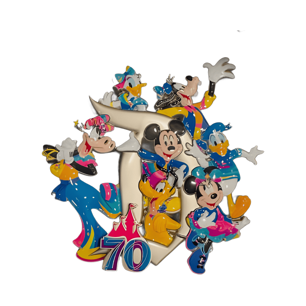 Mickey, Minnie, Clarabelle, Donald, Daisy, Pluto, and Goofy Disney pin