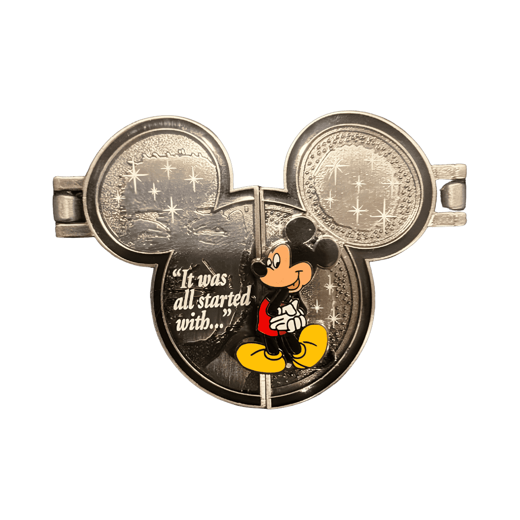 Mickey - It Was All Started With - Bronze with Black Text Disney pin