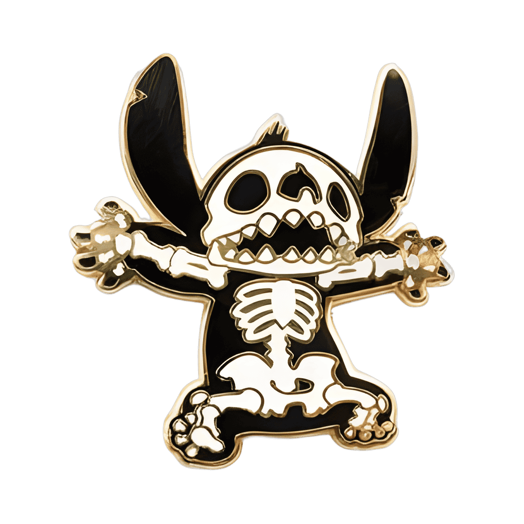 Stitch Dressed as Skeleton Disney pin