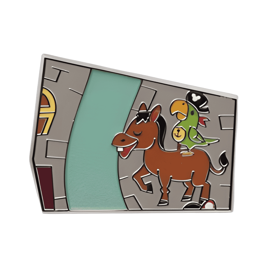 Peg-Leg Pete the Barker Bird and horse Disney pin