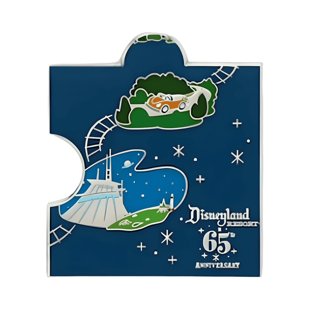 Autopia and Space Mountain Puzzle Piece Disney pin