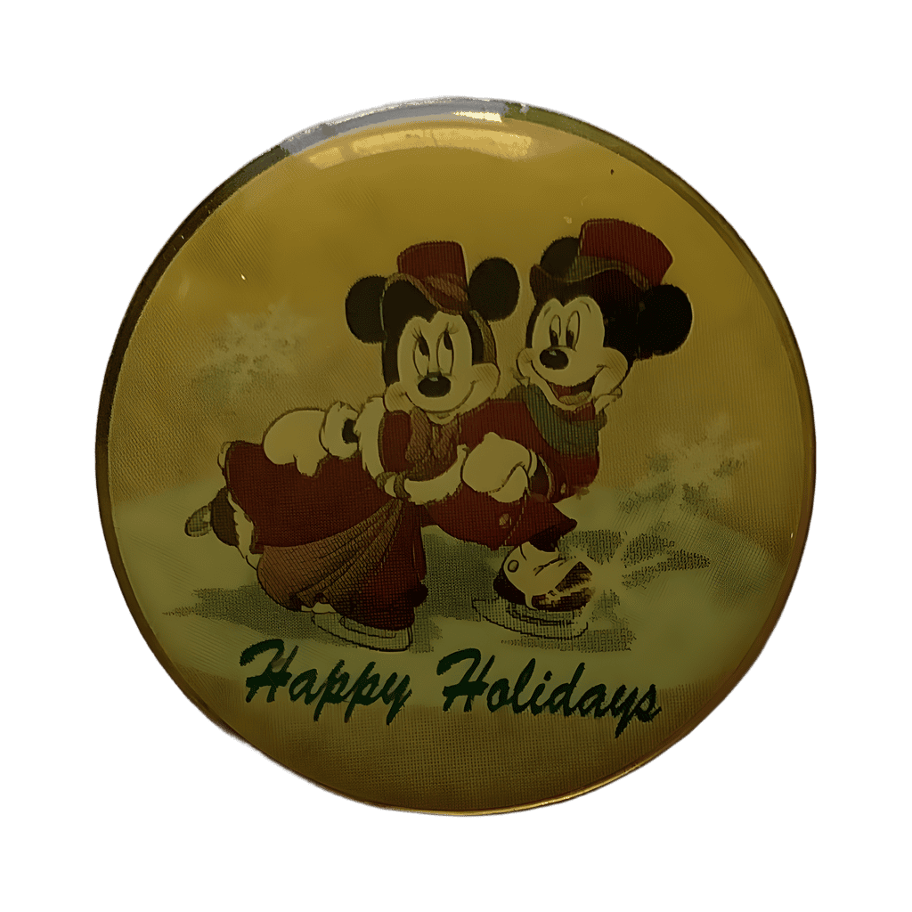 Mickey and Minnie Ice Skating Happy Holidays Disney pin