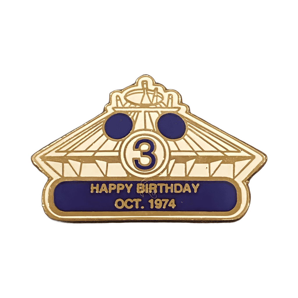 Space Mountain (Happy 3rd Birthday) Disney pin