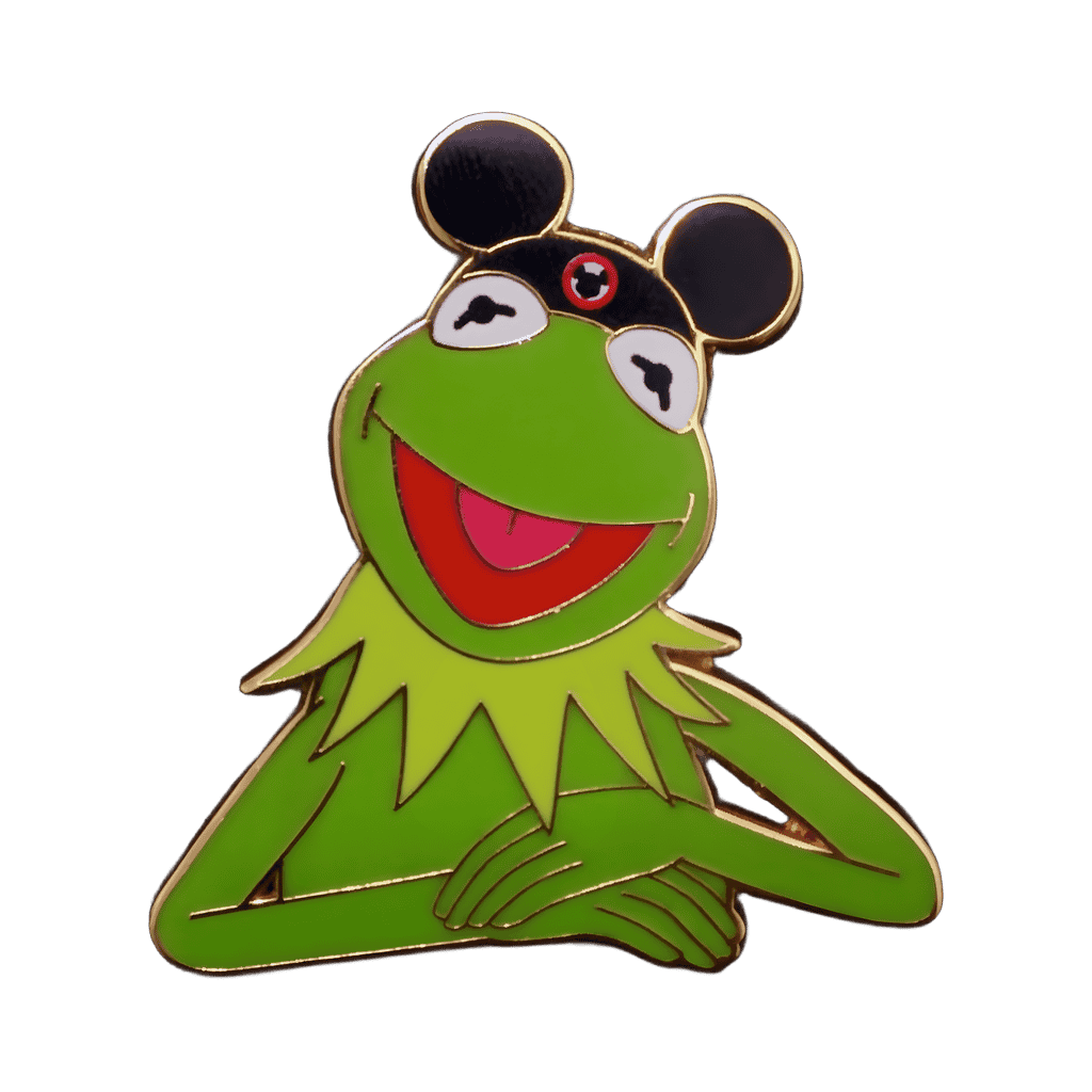 Kermit wearing an ear hat Disney pin
