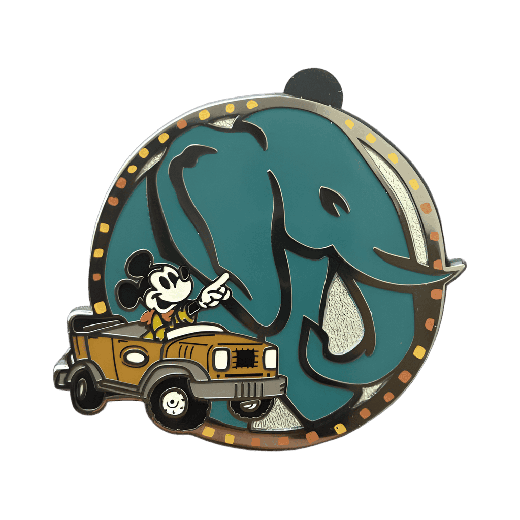 Safari Mickey with Elephant Disney pin
