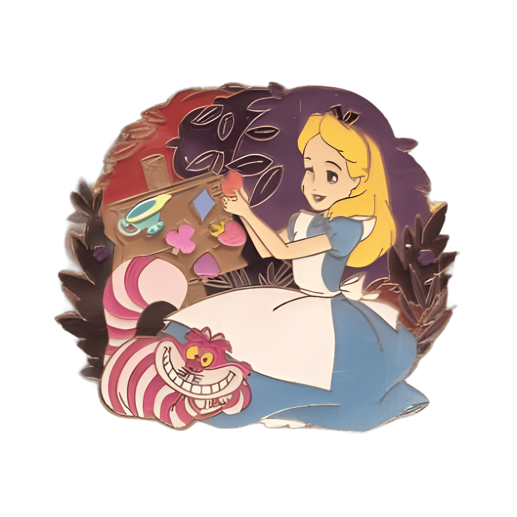 Alice and Cheshire Cat Disney pin