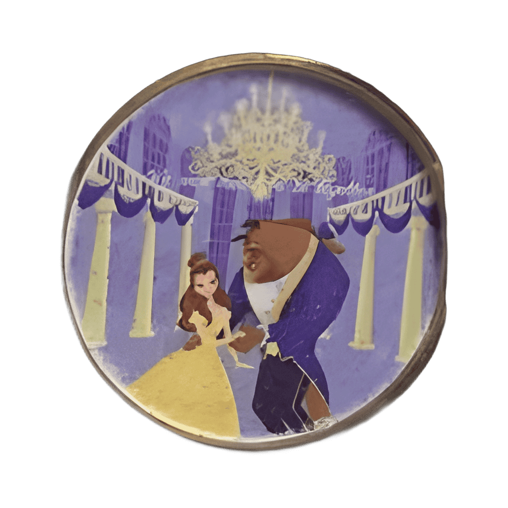 Belle and Beast Disney pin