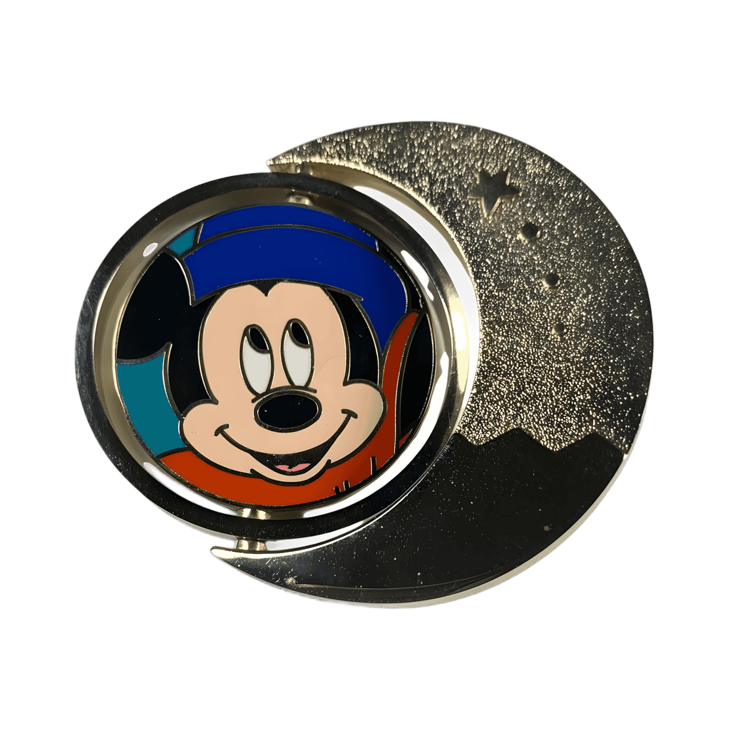 Sorcerer Mickey Crescent Moon Spinner Pin Set - Sorcerer Mickey Face Disney pin