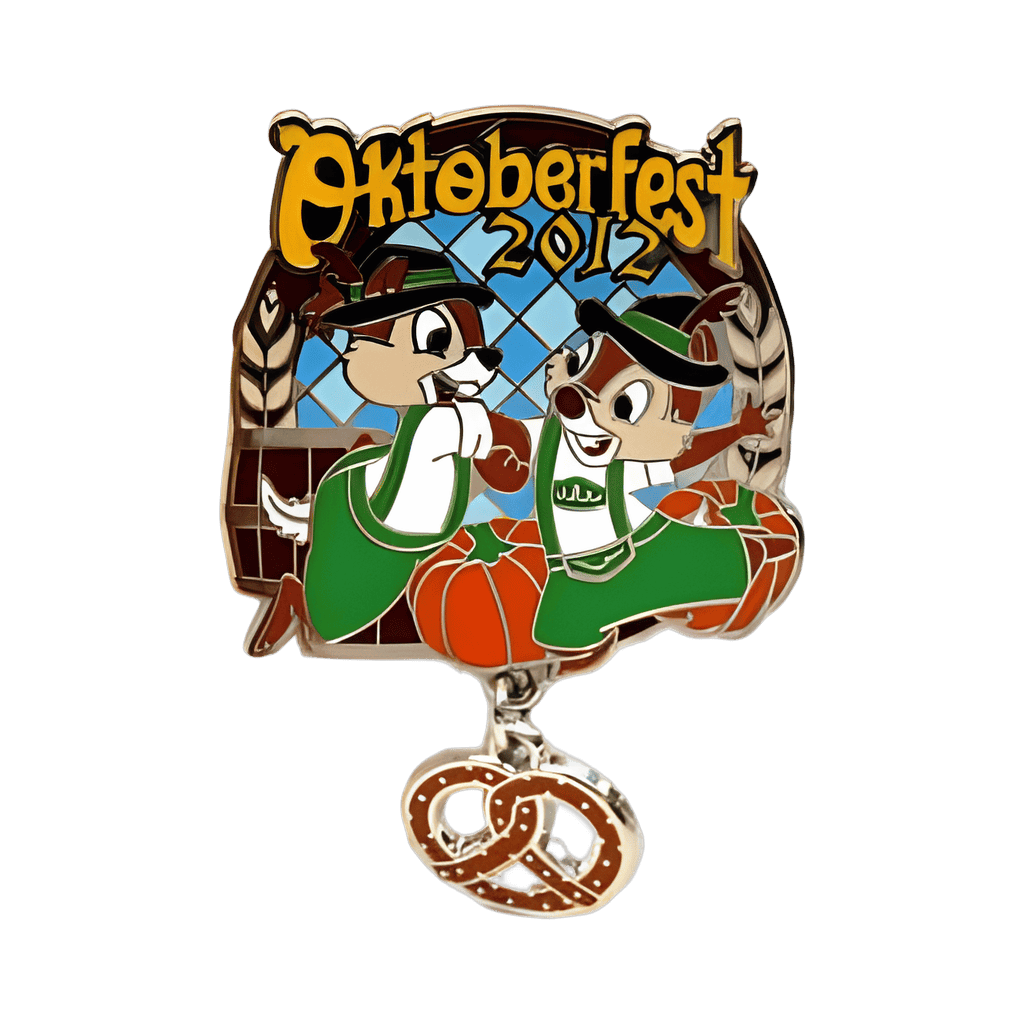 2012 - Chip & Dale with Pretzel Dangle Disney pin