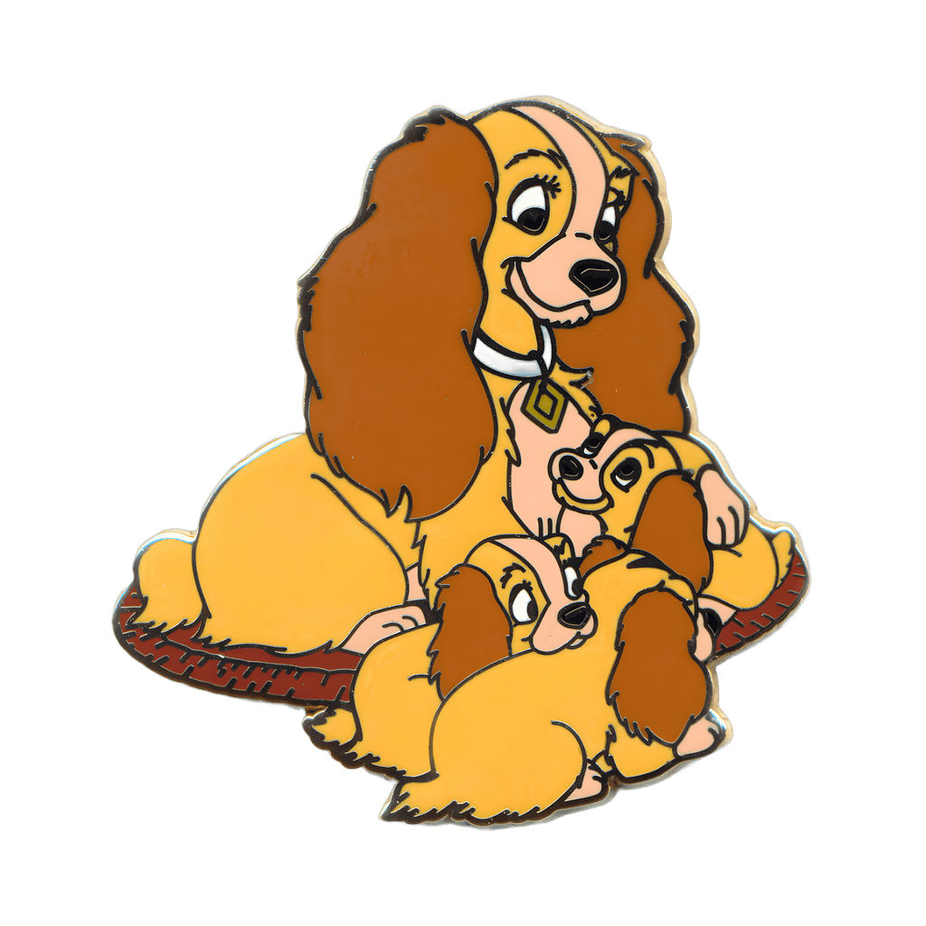 Lady and Puppies Disney pin