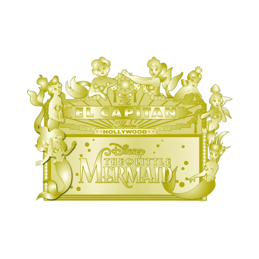 The Little Mermaid #7 3D Diecast Gold Disney pin