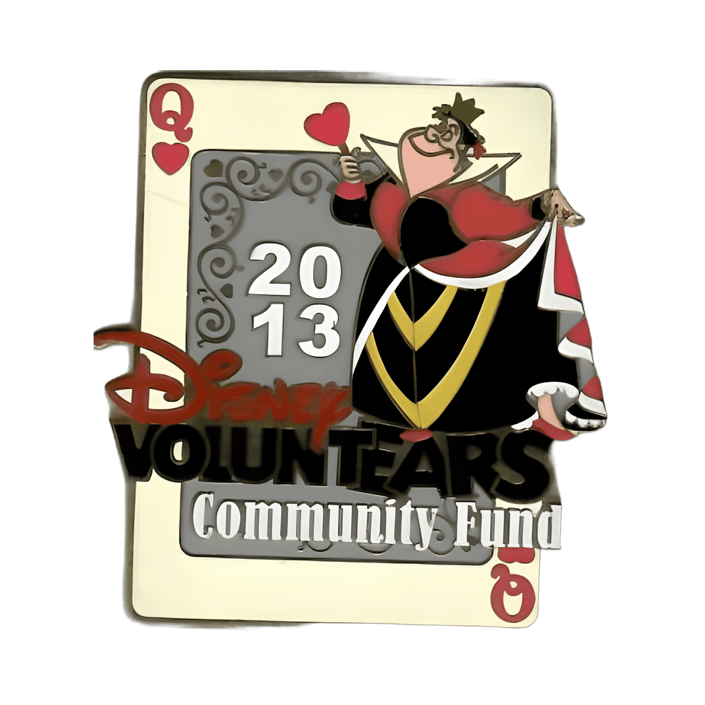 Queen of Hearts Playing Card Disney pin