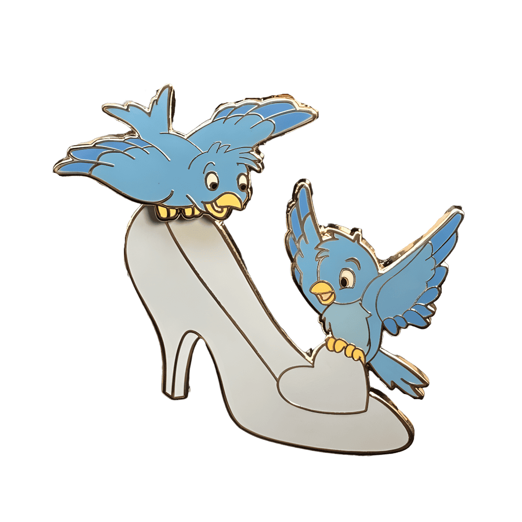 Bluebirds on Glass Slipper Disney pin