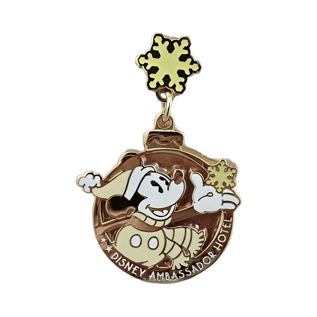 2006 Christmas Party — Snowflake Dangle (Gold Variant) Disney pin