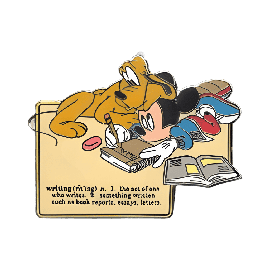 Writing - Mickey & Pluto Disney pin
