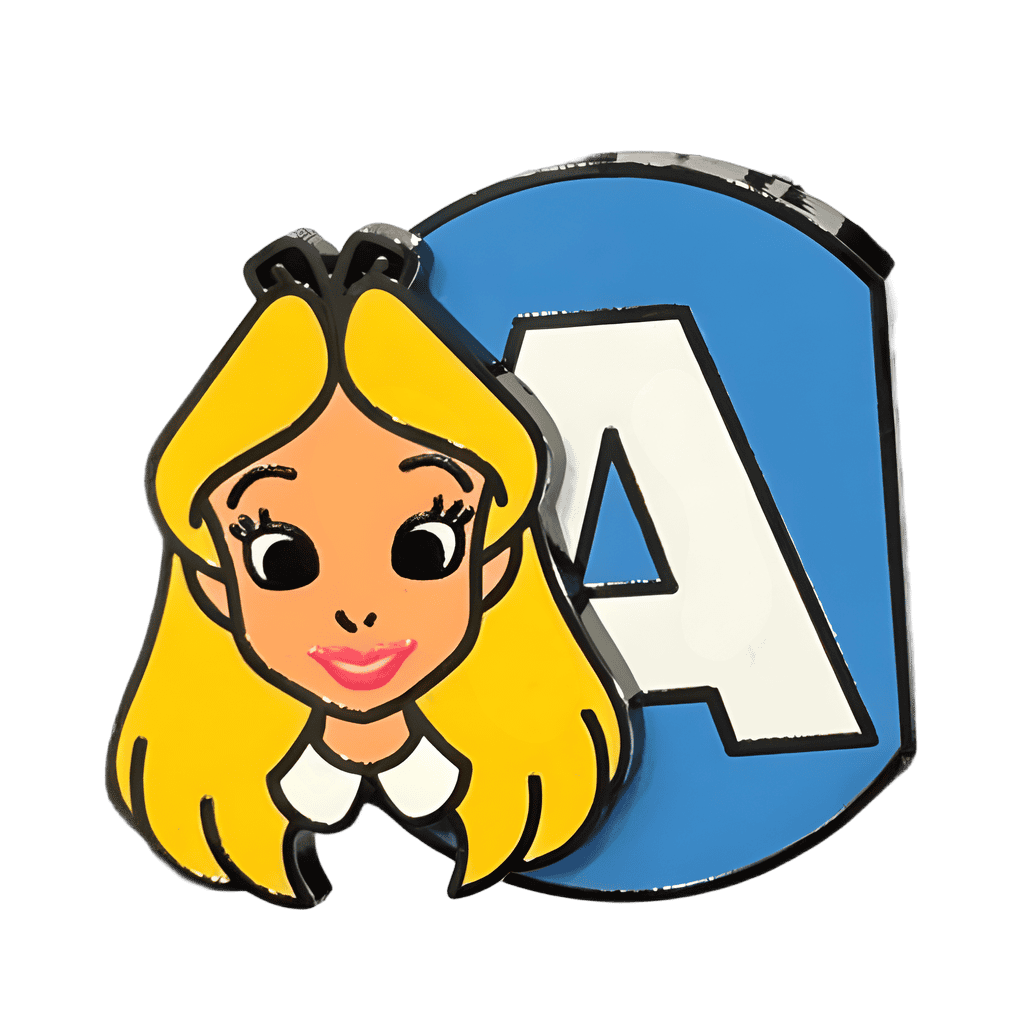A-2-Z 2026 Event Countdown Alphabet Set – Alice (Letter A) Disney pin